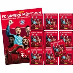 Panini FC Bayern München 2020/2021 Sticker + Cards - Album + 10 Tüten