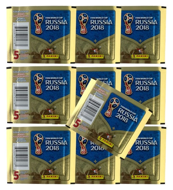 Panini WM 2018 Sticker - Version USA - 10 Tüten 1 Panini WM 2018 Sticker - Version USA - 10 Tüten
