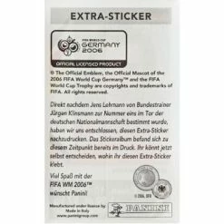 Panini WM 2006 Update Sticker - Jens Lehmann