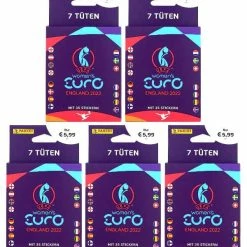 Panini Frauen EM 2022 Sticker - 5 X Blister (=35 Tüten)