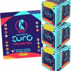 Panini Frauen EM 2022 Sticker - Album + 3 Displays (=150 Tüten)