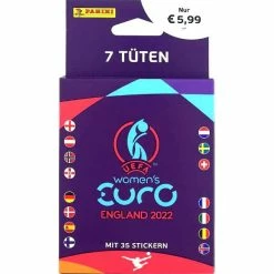 Panini Frauen EM 2022 Sticker - Blister Mit 7 Tüten