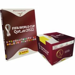 Panini WM 2022 Sticker - Hardcover Album + Display Mit 100 Tüten