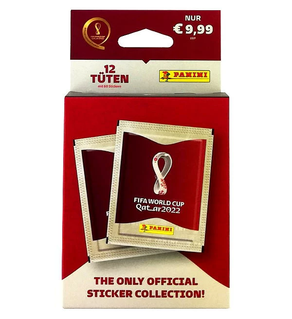Panini WM 2022 Sticker Katar - MEGA Eco Blister Mit 12 Tüten 1 Panini WM 2022 Sticker Katar - MEGA Eco Blister Mit 12 Tüten